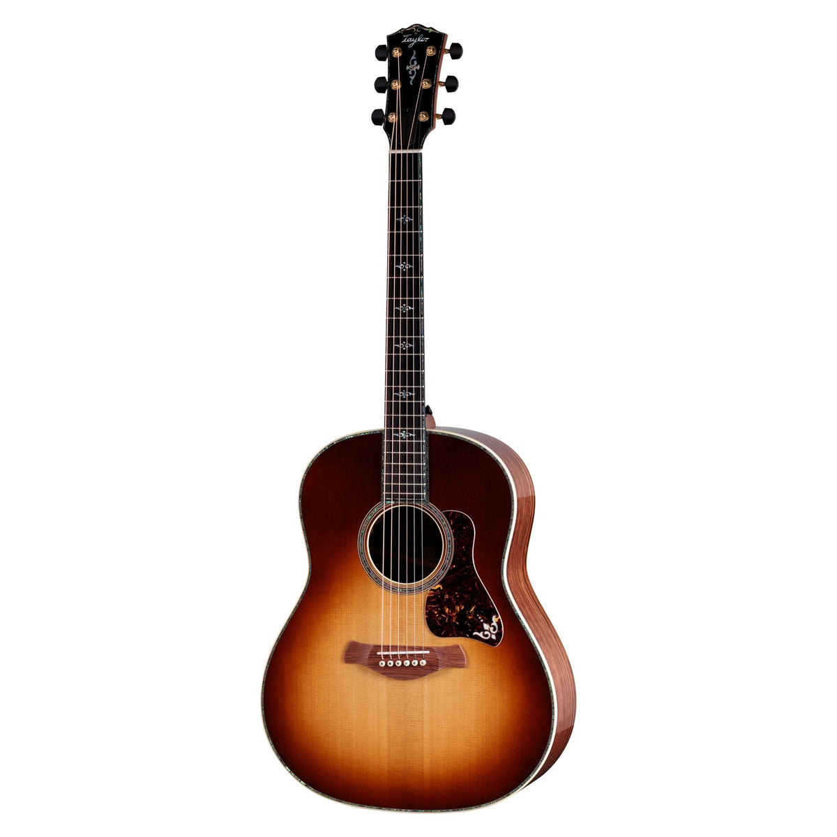 Đàn guitar acoustic điện Taylor Gold Label 917e mặt Teardrop Sunburst – mặt trước toàn thân