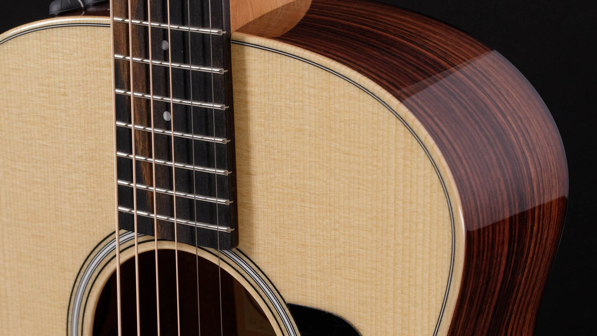 Đàn guitar acoustic điện Taylor GS Mini-e Rosewood Plus màu Natural – cận thùng đàn mặt trước