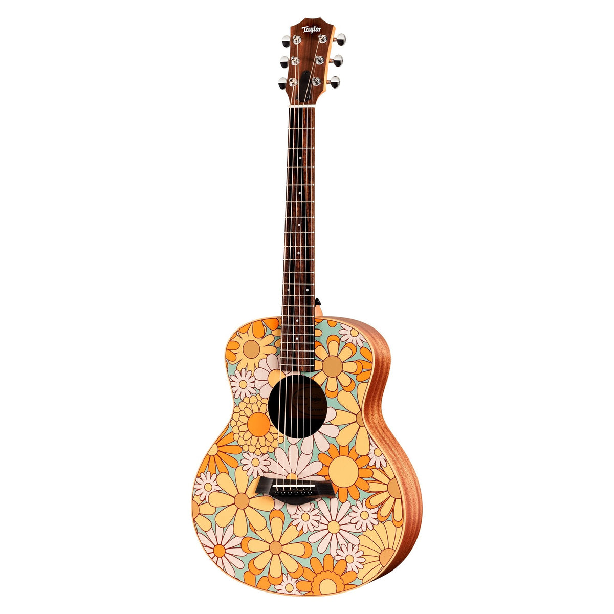 Đàn guitar acoustic điện Taylor GS Mini-e Special Edition màu Floral Blue – mặt trước toàn thân