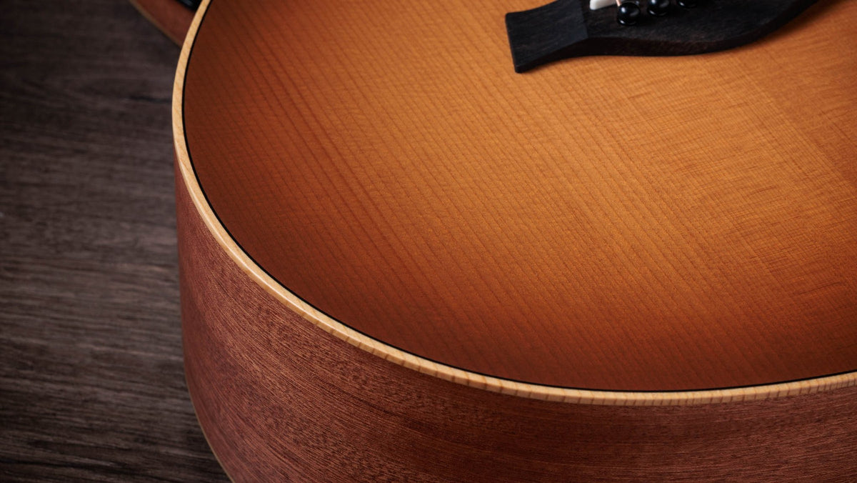Đàn guitar acoustic điện Taylor GS Mini-e Special Edition màu Honeyburst – cận chi tiết hoàn thiện