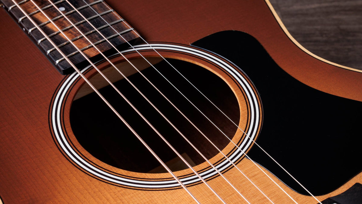Đàn guitar acoustic điện Taylor GS Mini-e Special Edition màu Honeyburst – cận hoa văn viền lỗ thoát âm (rosette)