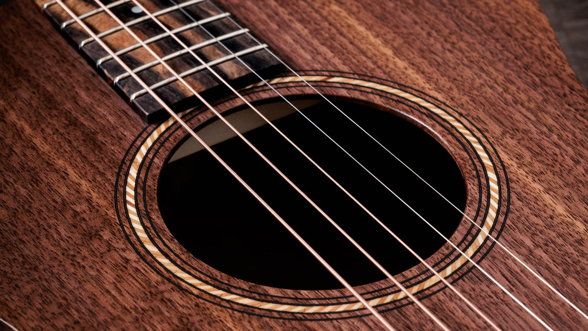 Đàn guitar acoustic điện Taylor Jacob Collier Academy 22e 5-String màu Natural – cận hoa văn viền lỗ thoát âm (rosette) (góc 2)