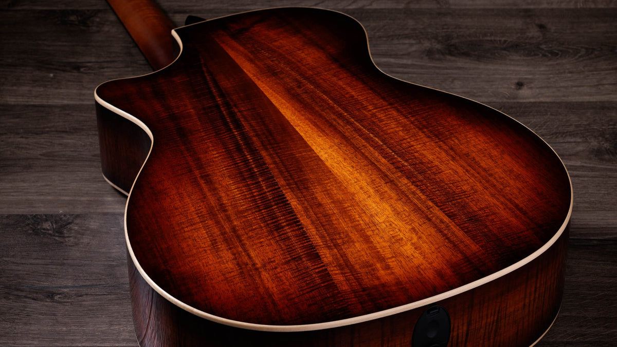 Đàn guitar acoustic điện Taylor K24ce – cận vân gỗ mặt lưng