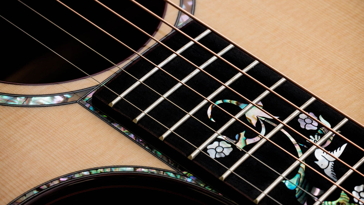 Đàn guitar acoustic điện Taylor Legacy 914ce – cận cần đàn và mặt phím