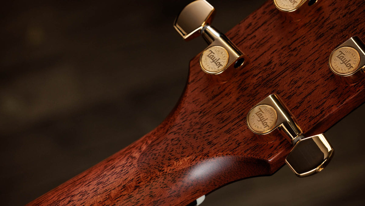 Đàn guitar acoustic điện Taylor Legacy 914ce – mặt sau đầu đàn và bộ khóa lên dây