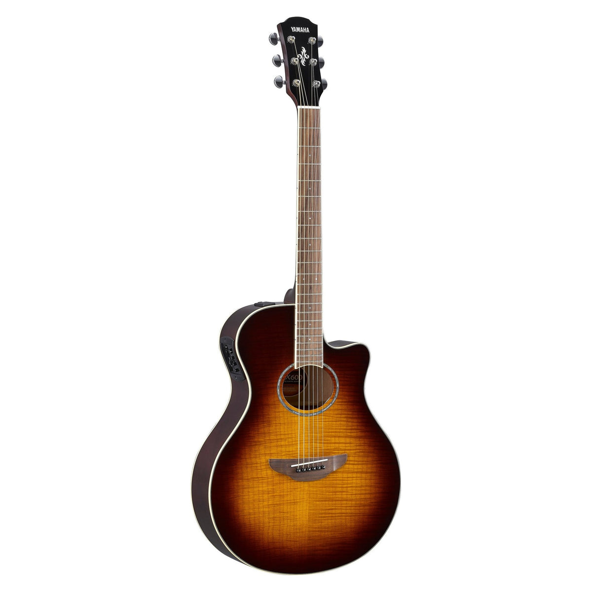 Đàn guitar acoustic điện Yamaha APX600FM màu Tobacco Brown Sunburst – mặt trước toàn thân
