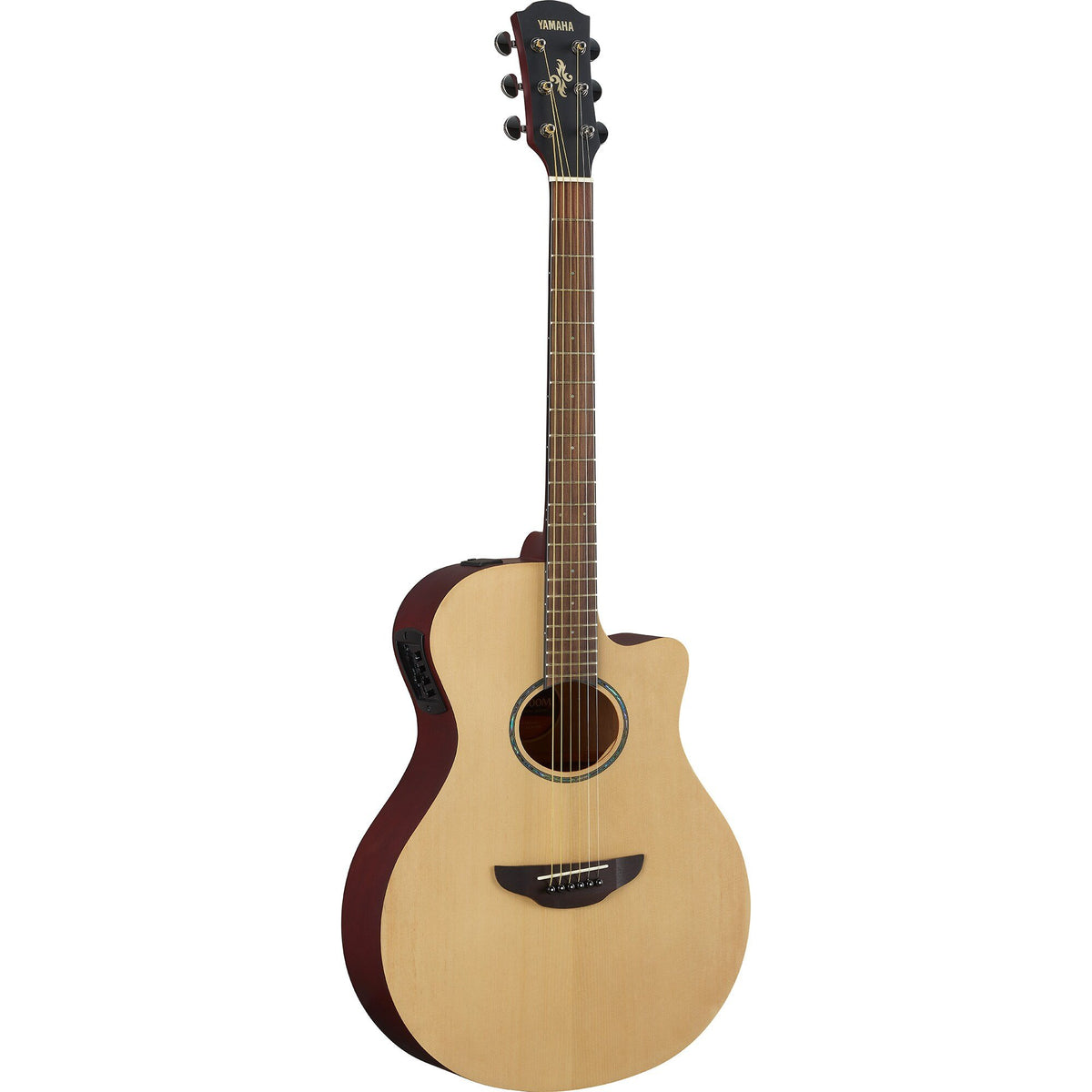 Đàn guitar acoustic điện Yamaha APX600M màu Natural Satin – mặt trước toàn thân