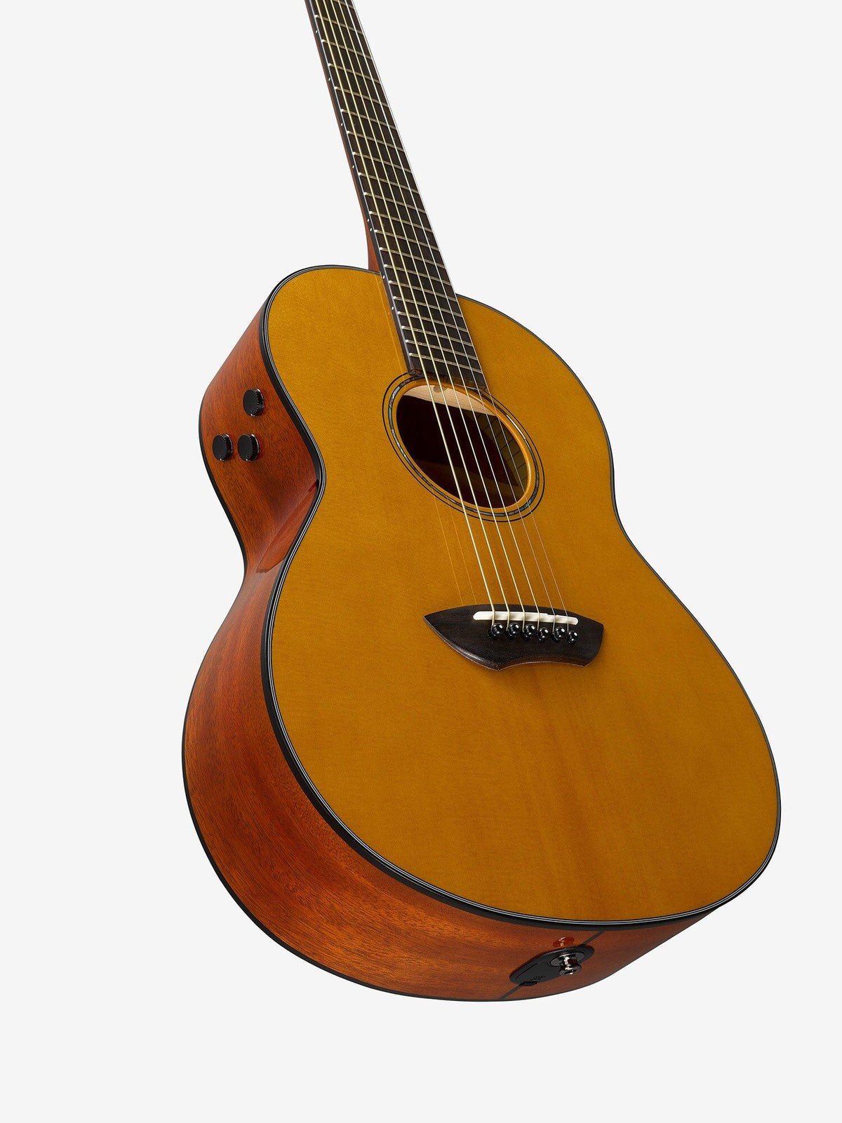 Đàn guitar acoustic điện Yamaha CSF-TA màu Vintage Natural – thùng đàn chụp nghiêng (góc 2)