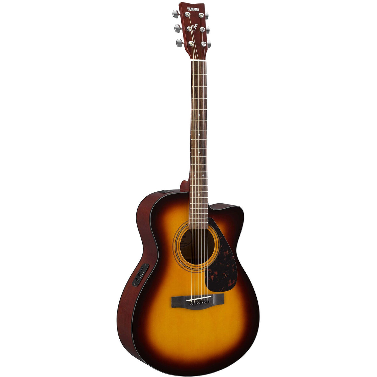 Đàn guitar acoustic điện Yamaha FSX315C màu Tobacco Brown Sunburst – góc nghiêng 3/4 toàn thân