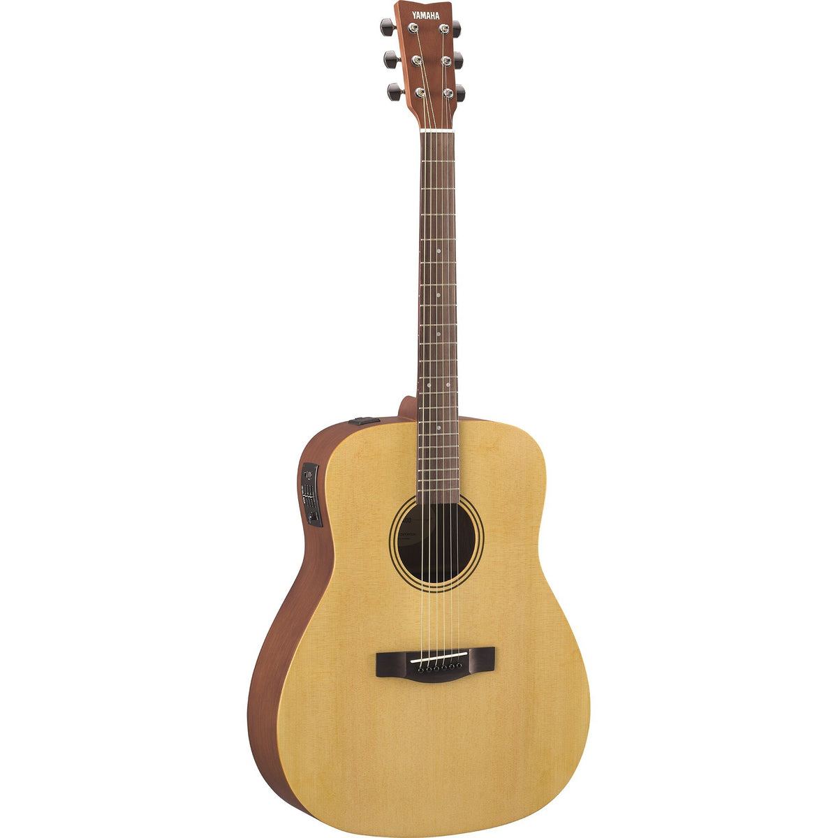 Đàn guitar acoustic điện Yamaha FX400 màu Natural Satin – góc nghiêng 3/4 toàn thân