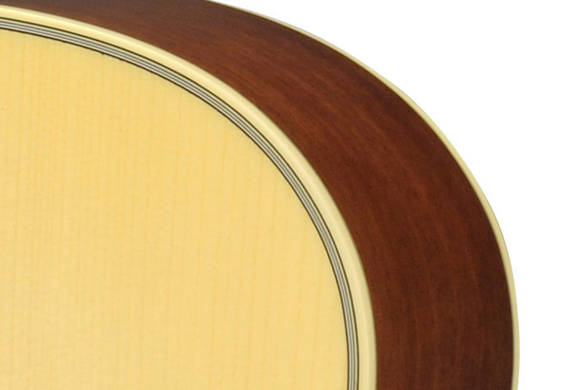 Đàn guitar acoustic điện Yamaha LS6M ARE màu Natural – cận chi tiết hoàn thiện