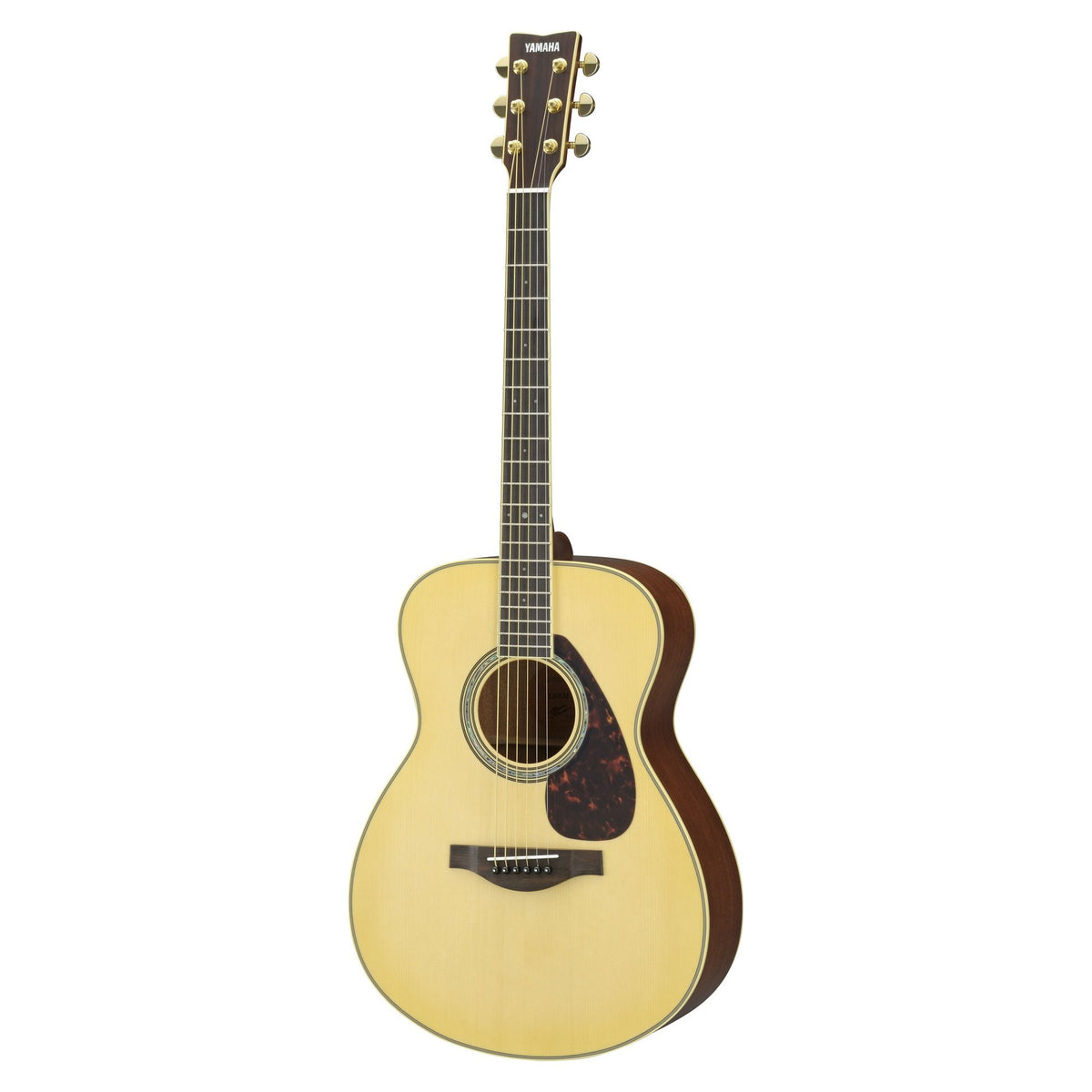 Đàn guitar acoustic điện Yamaha LS6M ARE màu Natural – góc nghiêng 3/4 toàn thân