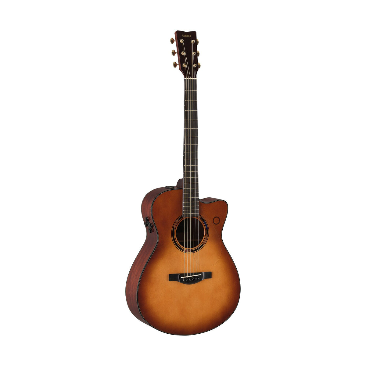 Đàn guitar acoustic điện Yamaha TAS3 C màu Sand Burst – góc nghiêng 3/4 toàn thân