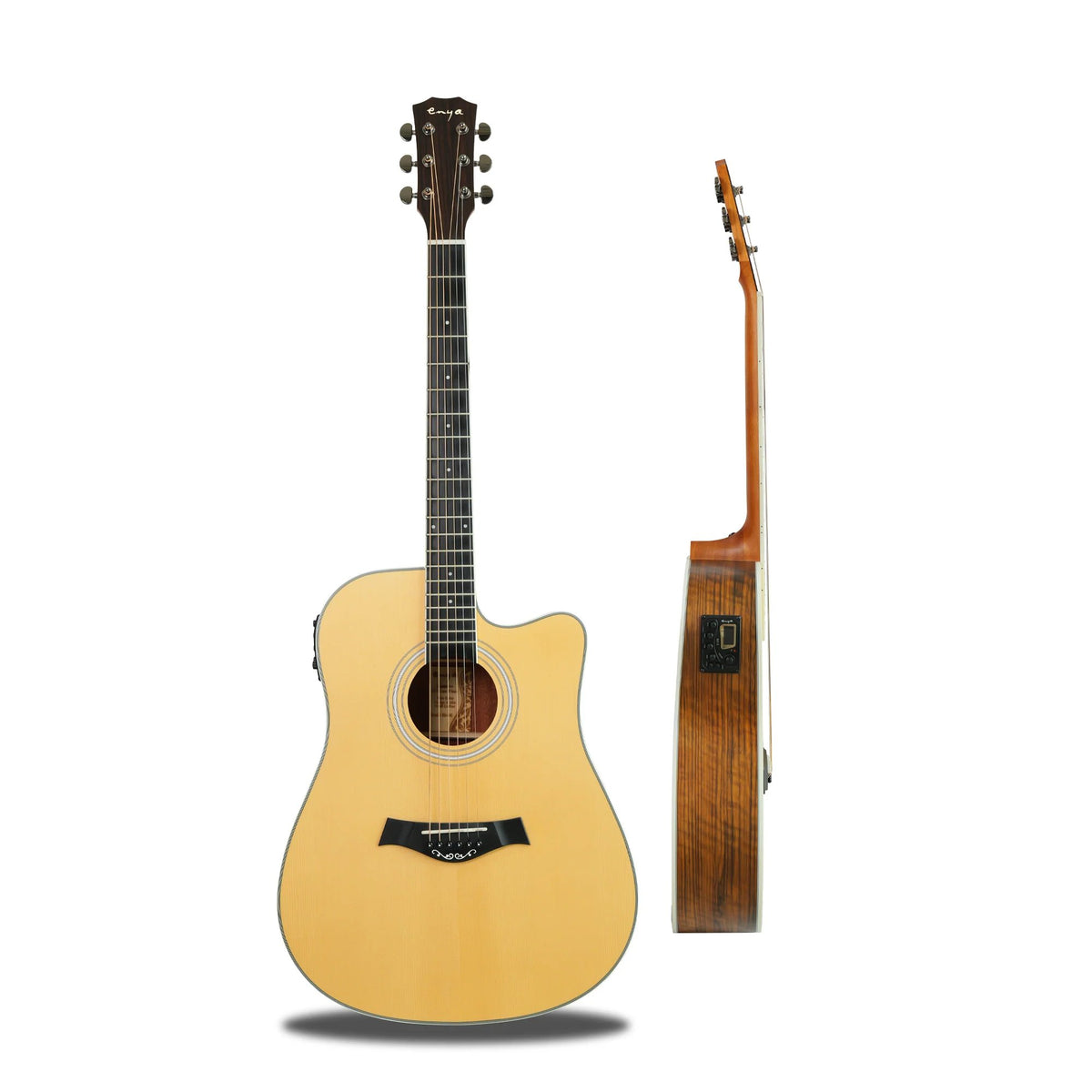 Đàn guitar acoustic Enya ED-40C bản EQ KLT-1 – cận hông đàn