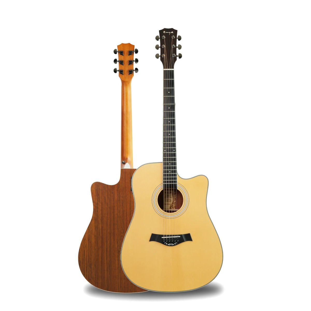 Đàn guitar acoustic Enya ED-40C – mặt trước và mặt lưng