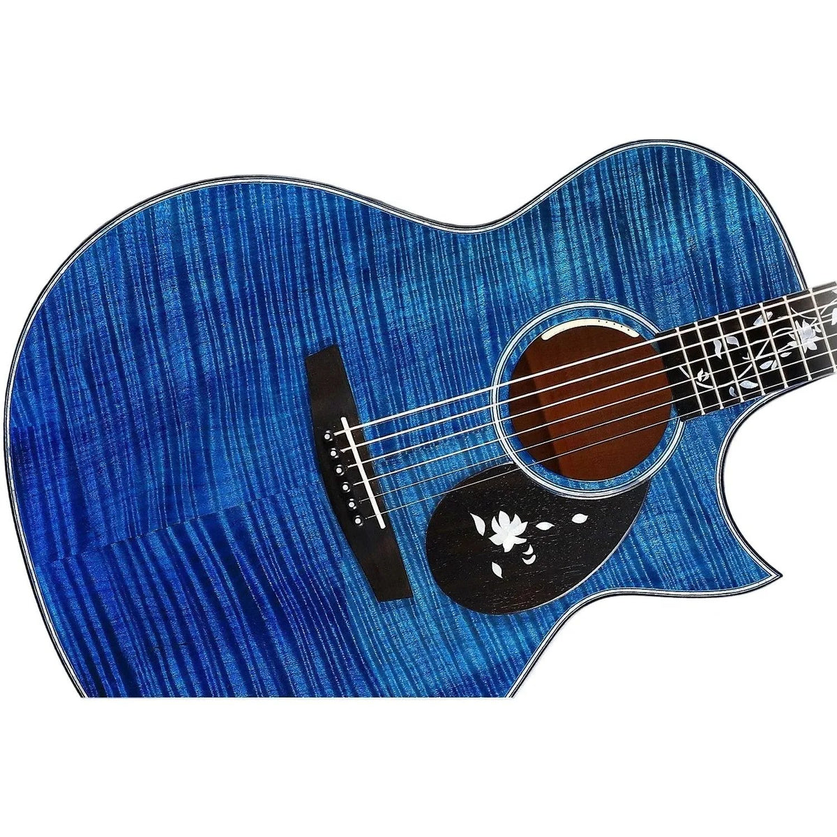 Đàn guitar acoustic Enya Flowers Ocean Limited bản 41 inch dáng AJ – thùng đàn chụp nghiêng