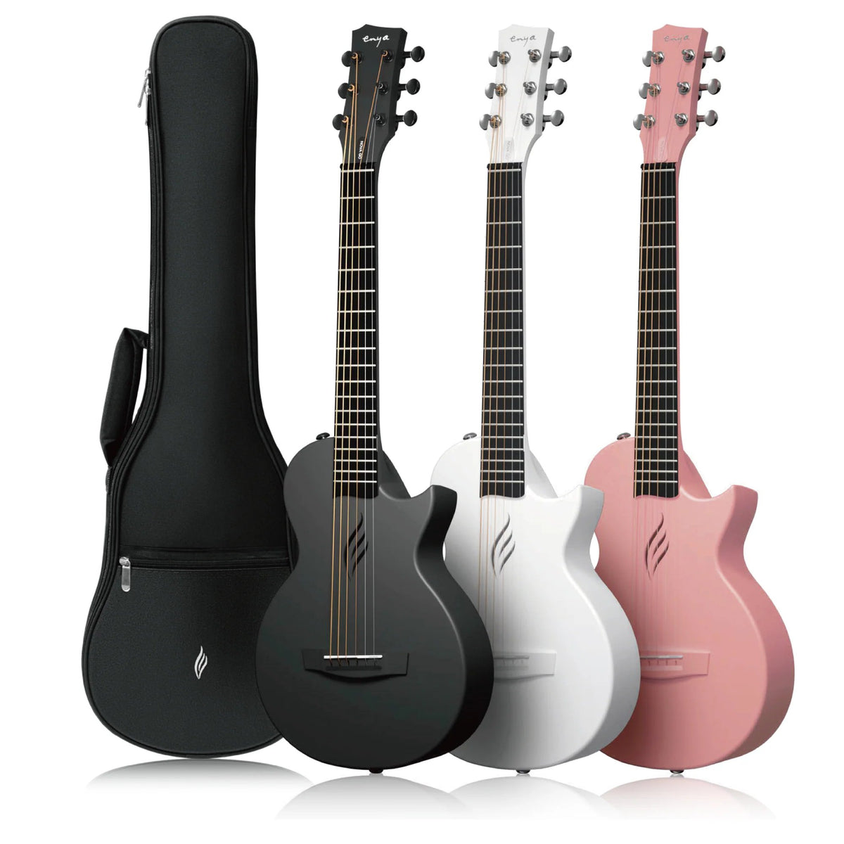 Đàn guitar acoustic Enya Nova Go Mini – các màu cùng dòng đặt cạnh nhau (góc 2)
