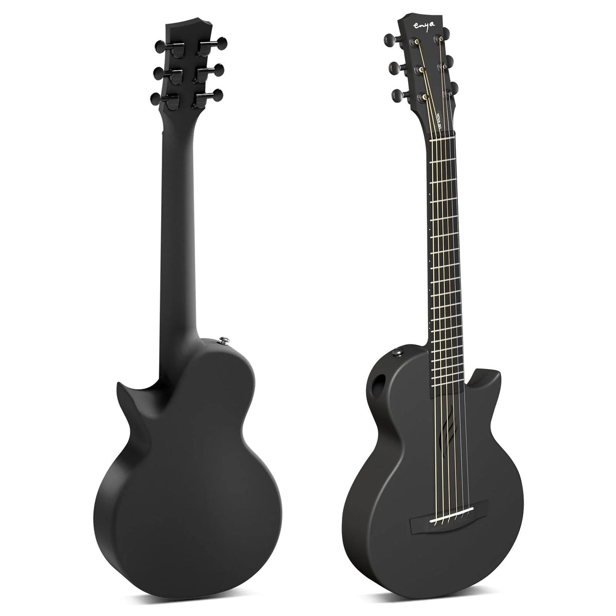 Đàn guitar acoustic Enya Nova Go Mini màu Black – mặt trước và mặt lưng