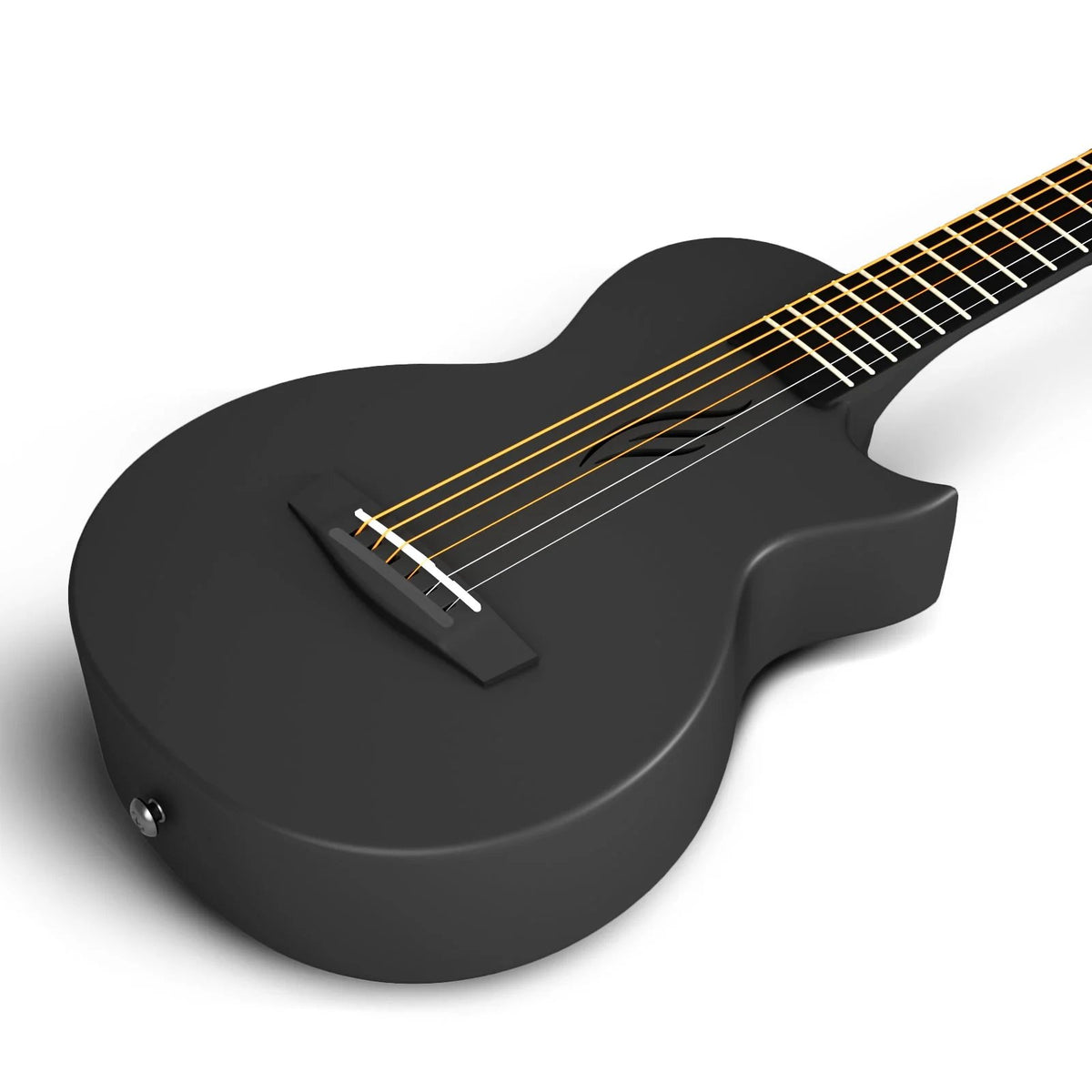Đàn guitar acoustic Enya Nova Go Mini màu Black – thùng đàn chụp nghiêng