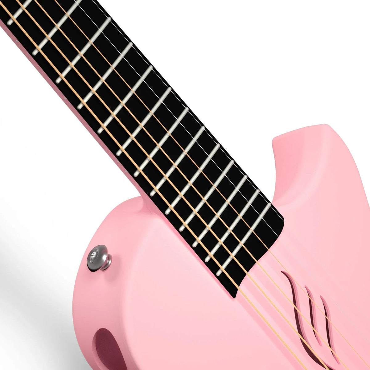 Đàn guitar acoustic Enya Nova Go Mini màu Pink – cận hông đàn