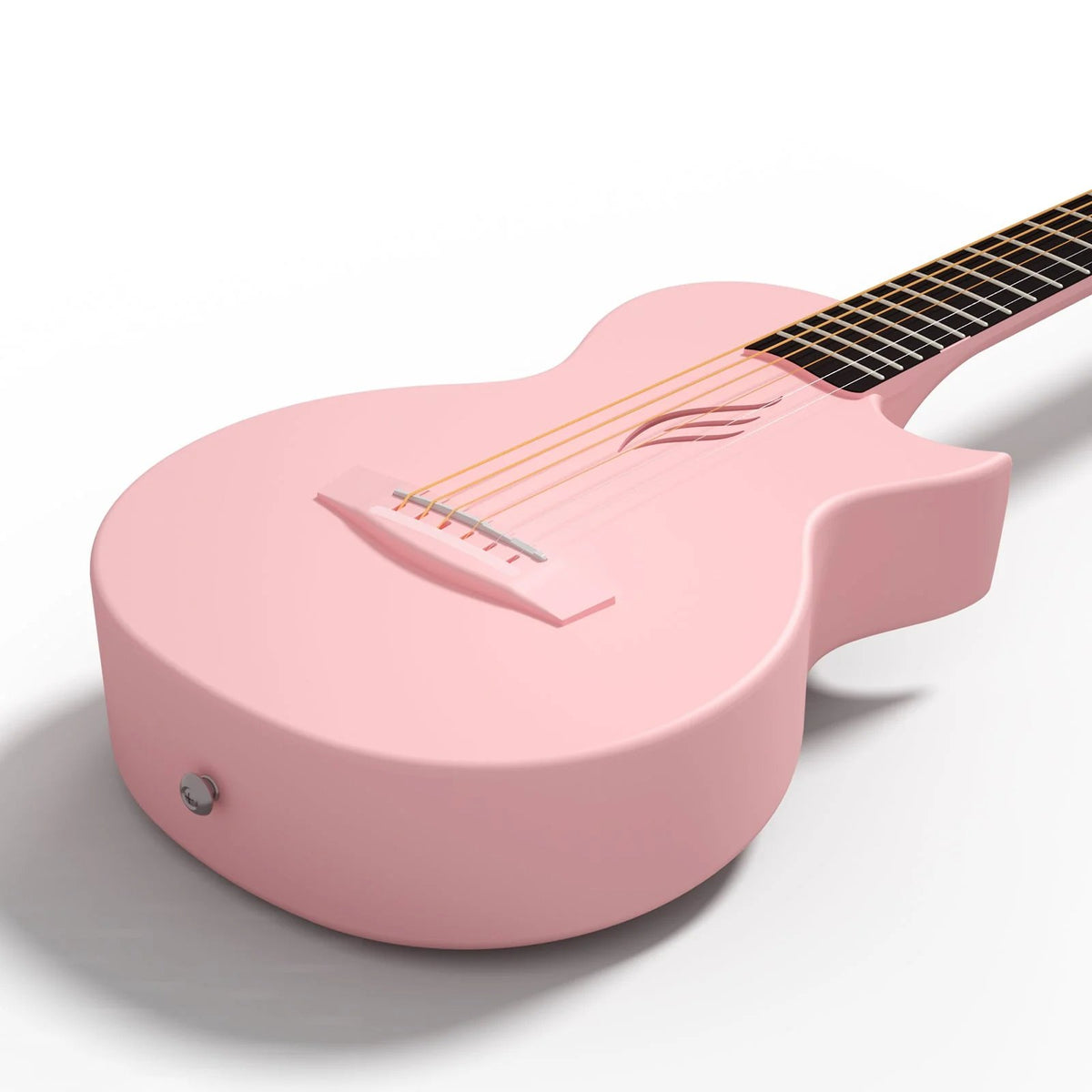 Đàn guitar acoustic Enya Nova Go Mini màu Pink – thùng đàn chụp nghiêng
