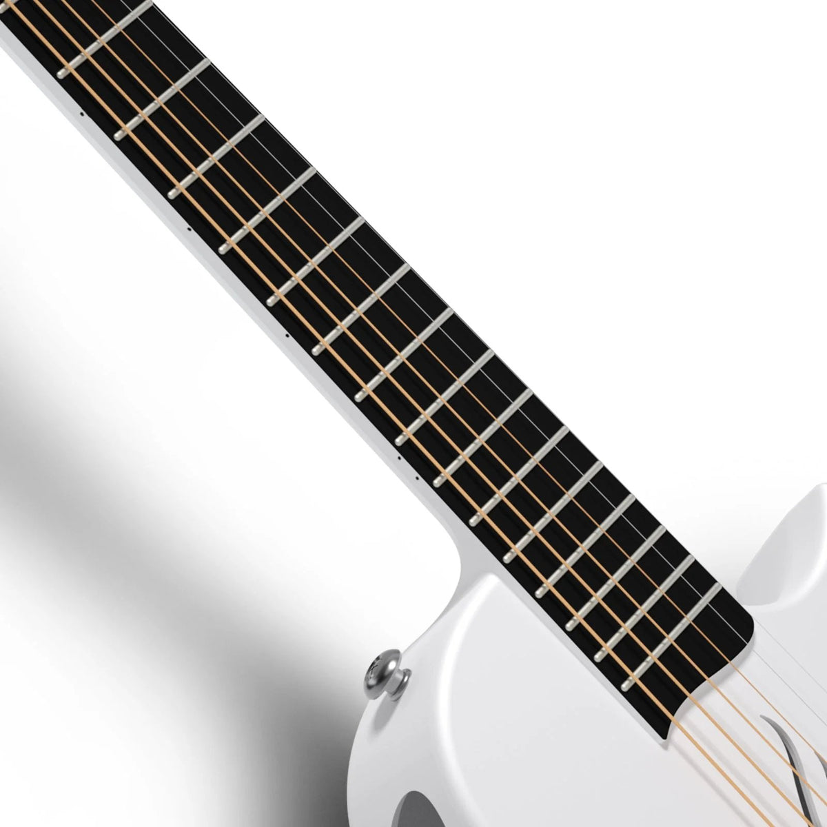 Đàn guitar acoustic Enya Nova Go Mini màu White – cận cần đàn và mặt phím