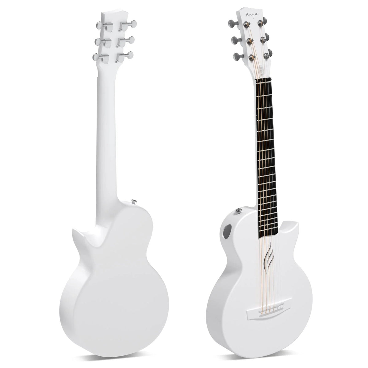 Đàn guitar acoustic Enya Nova Go Mini màu White – mặt trước và mặt lưng