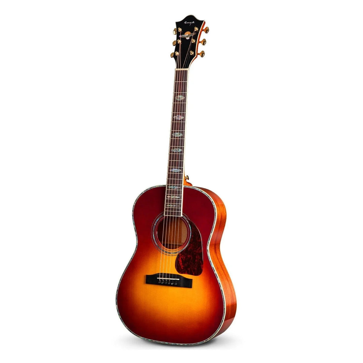 Đàn guitar acoustic Enya T05A Mini – góc nghiêng 3/4 toàn thân