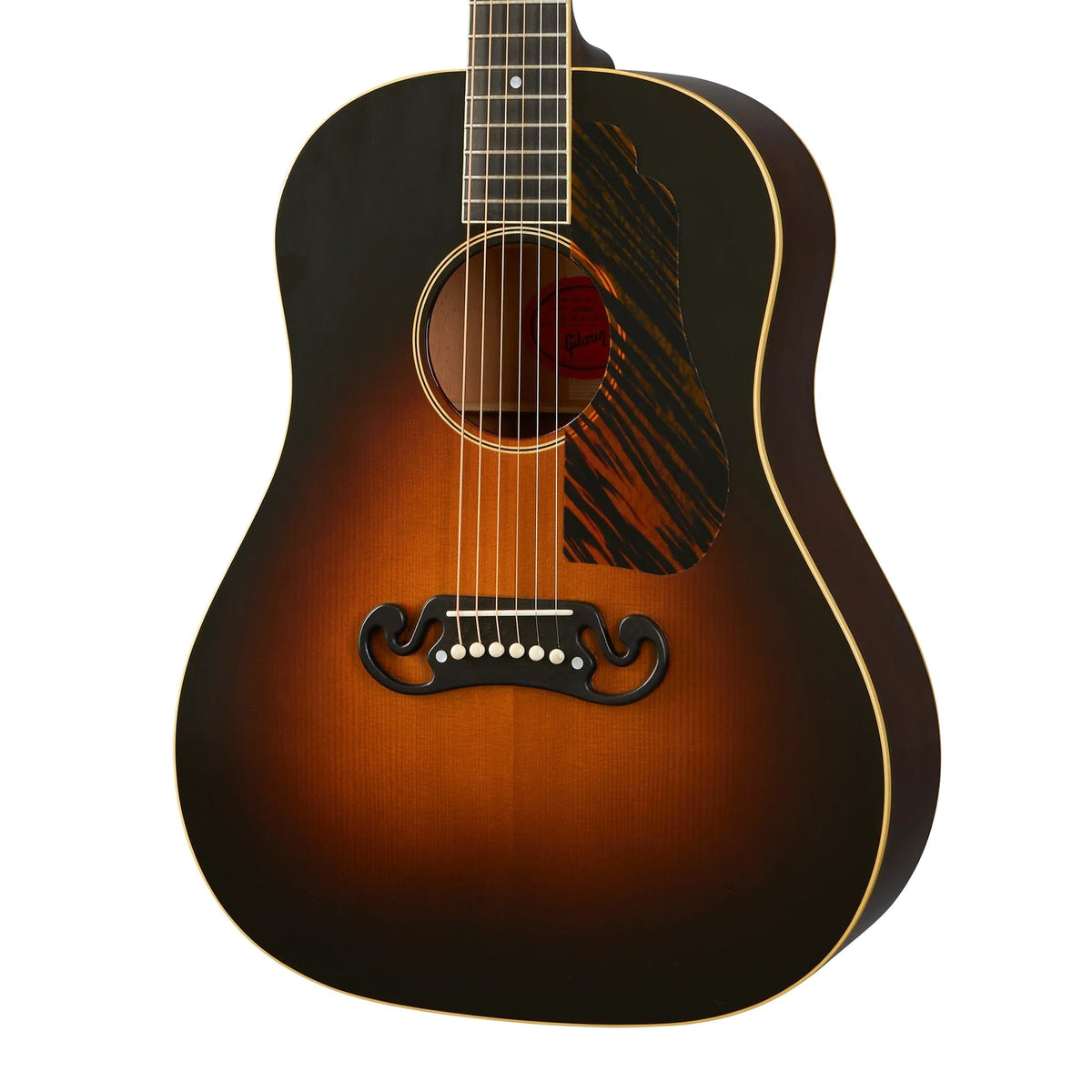 Đàn guitar acoustic Gibson 1939 J-55 Reissue màu Faded Vintage Sunburst – thùng đàn chụp nghiêng