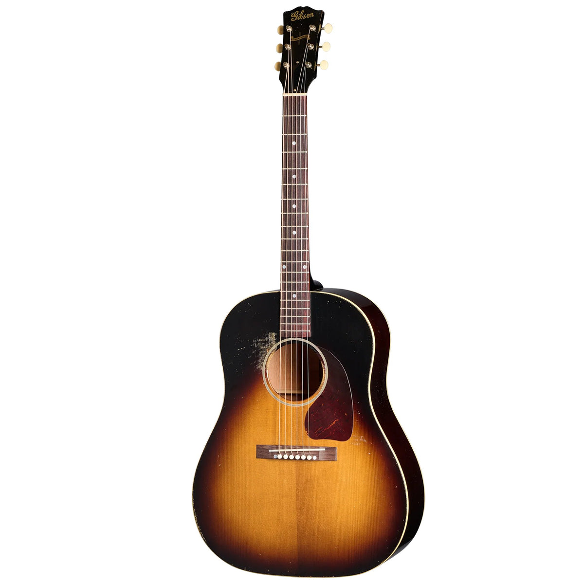 Đàn guitar acoustic Gibson 1942 Banner J-45 Reissue màu Heavy Aged Vintage Sunburst – mặt trước toàn thân