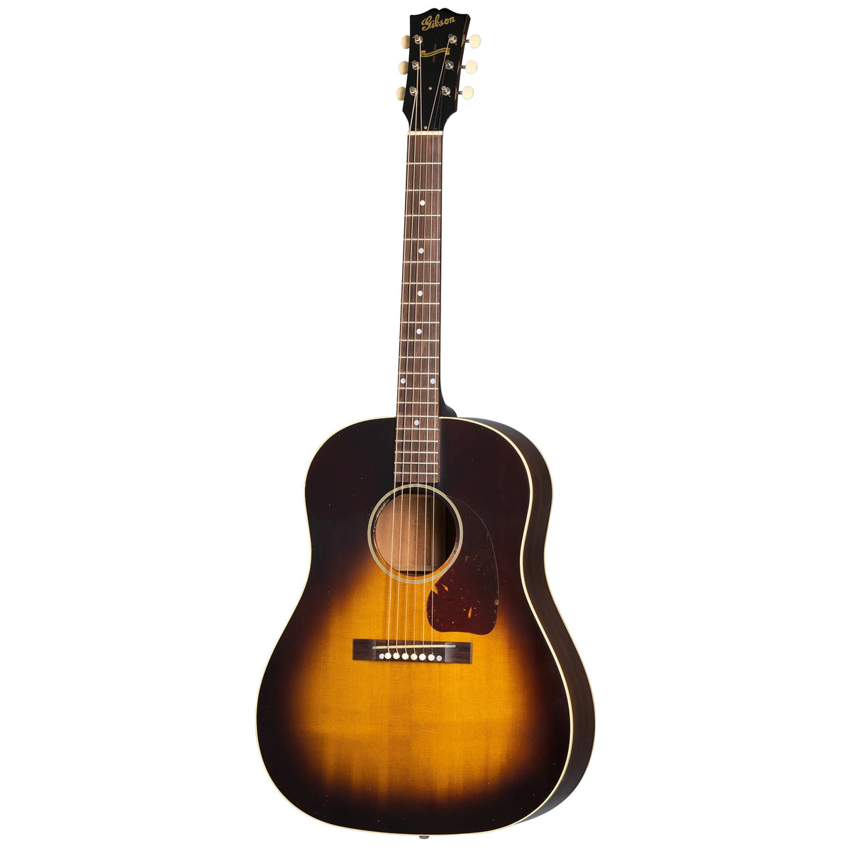 Đàn guitar acoustic Gibson 1942 Banner J-45 Reissue màu Light Aged Vintage Sunburst – mặt trước toàn thân