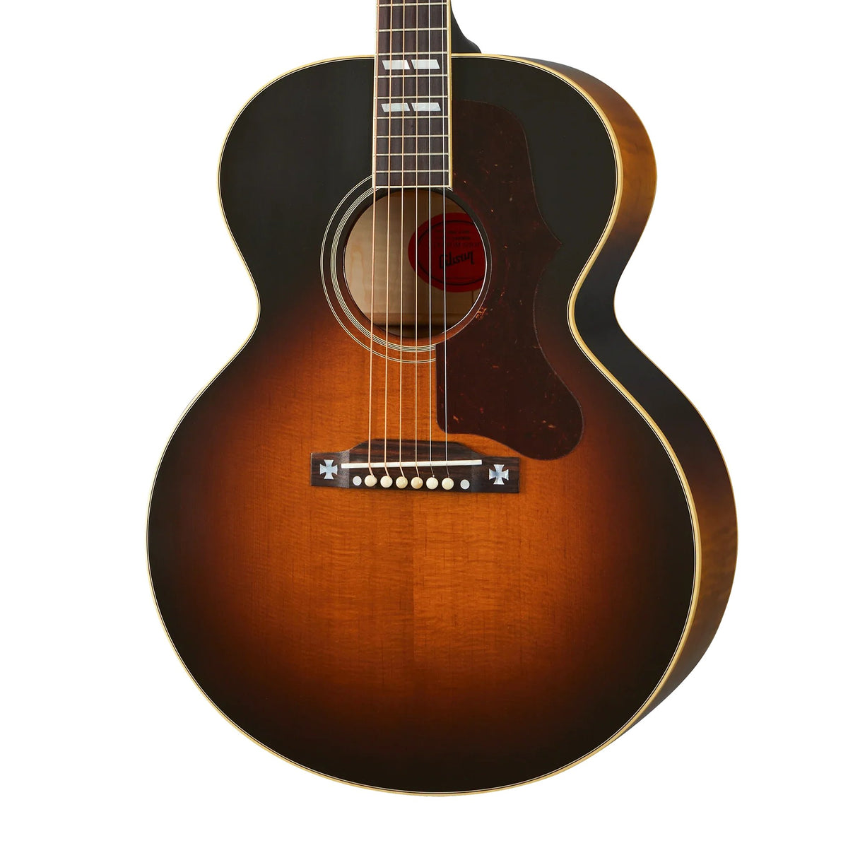 Đàn guitar acoustic Gibson 1952 J-185 Reissue màu Vintage Sunburst – thùng đàn chụp nghiêng