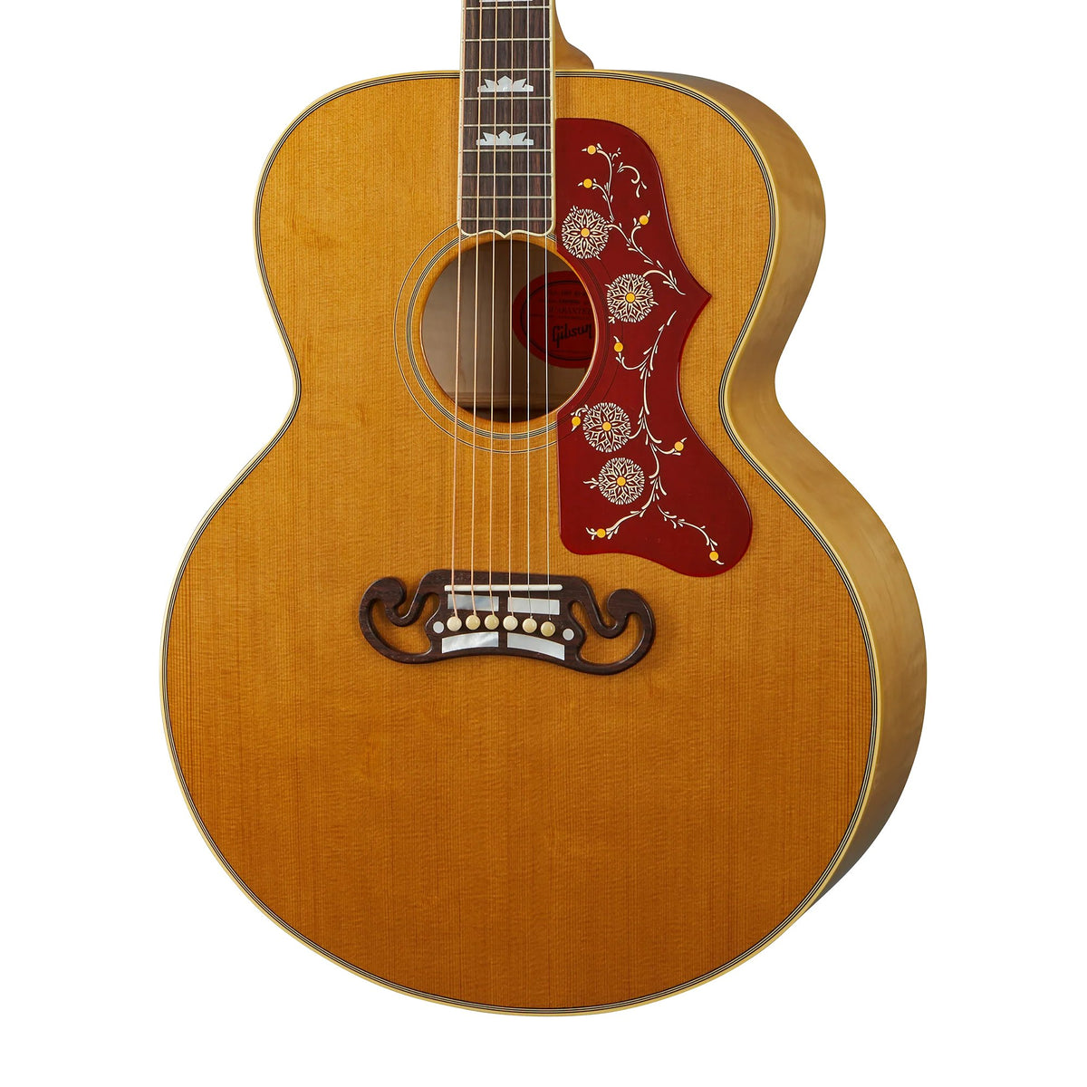 Đàn guitar acoustic Gibson 1957 SJ-200 màu Antique Natural – cận thùng đàn mặt trước