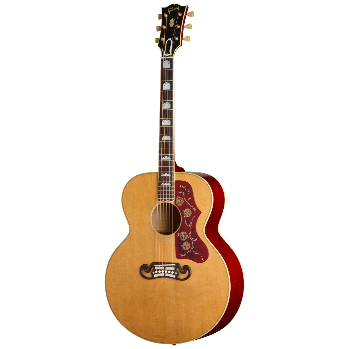 Đàn guitar acoustic Gibson 1957 SJ-200 màu Light Aged Antique Natural Cherry – mặt trước toàn thân