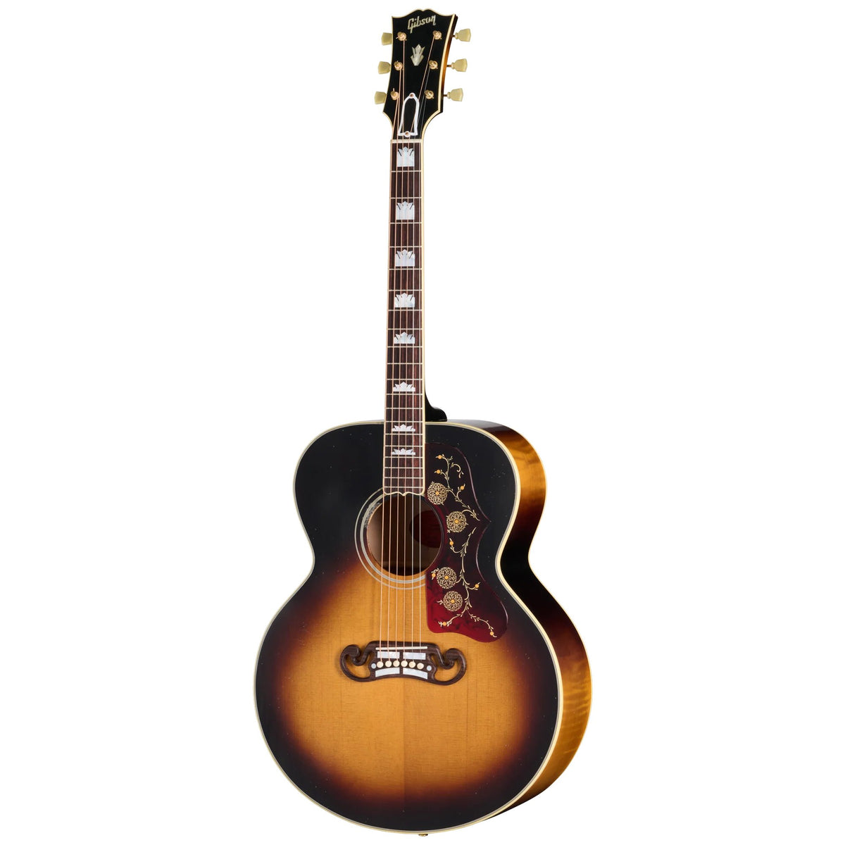Đàn guitar acoustic Gibson 1957 SJ-200 màu Light Aged Vintage Sunburst – mặt trước toàn thân