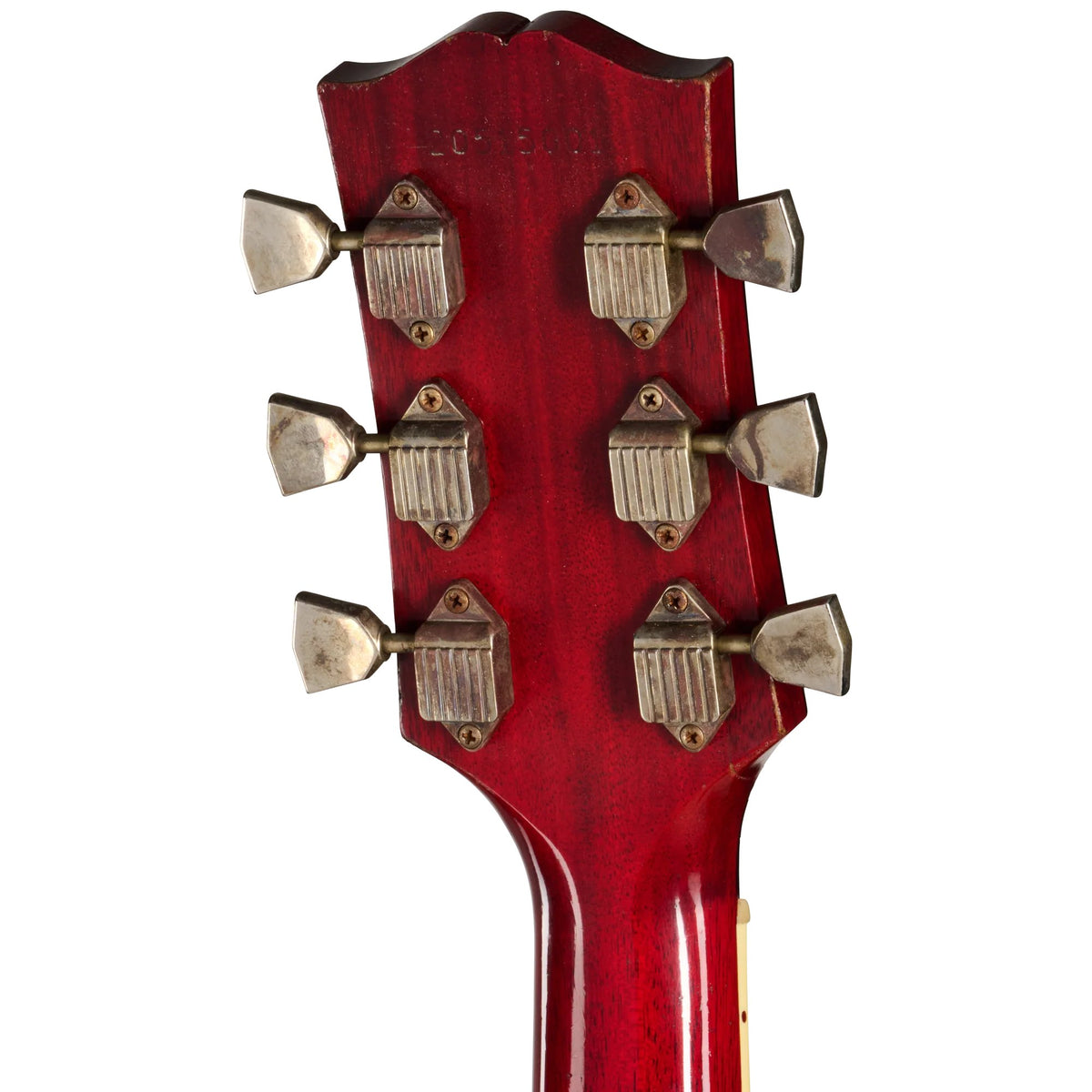 Đàn guitar acoustic Gibson 1963 Dove màu Light Aged Dark Natural – mặt sau đầu đàn và bộ khóa lên dây