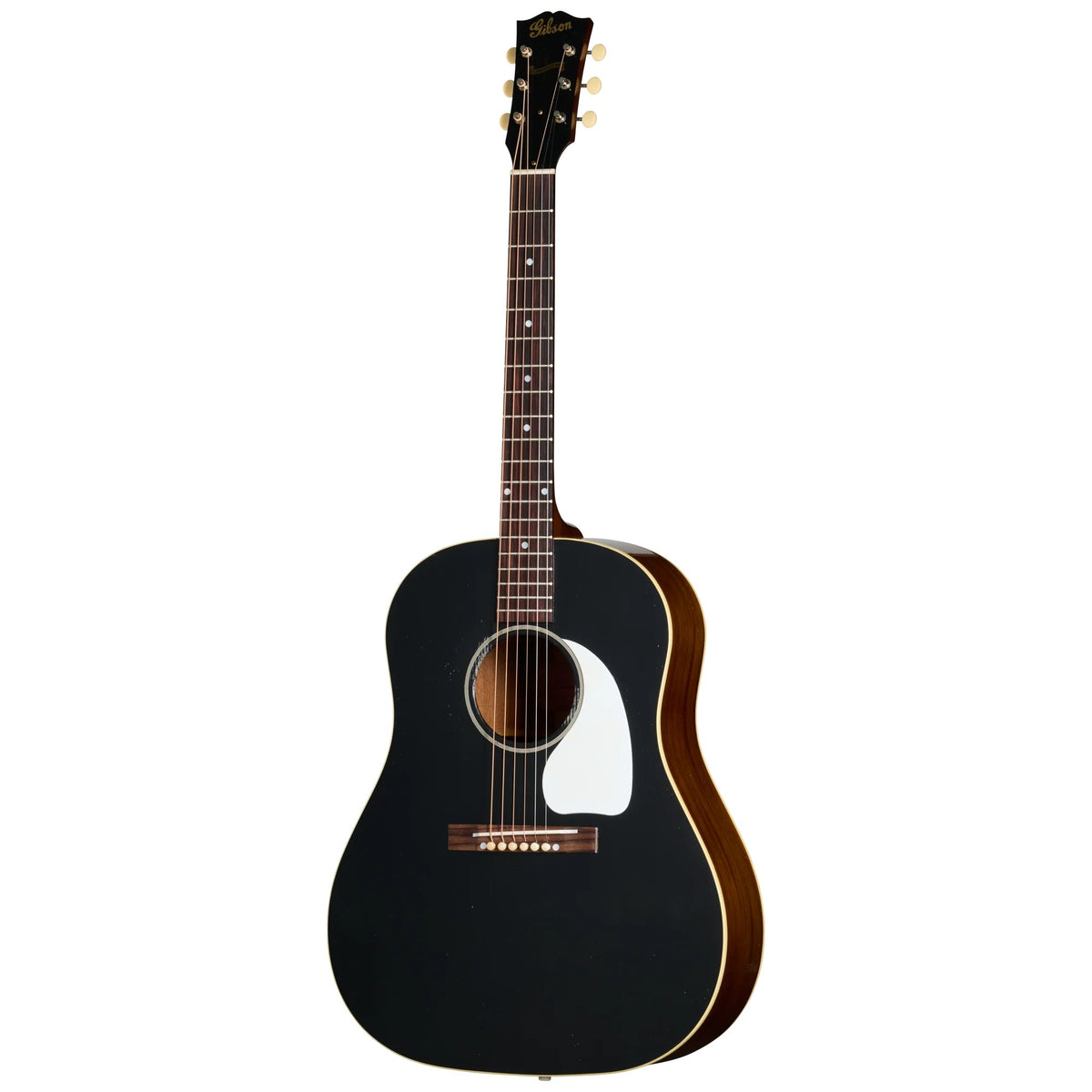 Đàn guitar acoustic Gibson Custom 1942 Banner J-45 Ebony Top màu Light Aged Ebony Top – mặt trước toàn thân