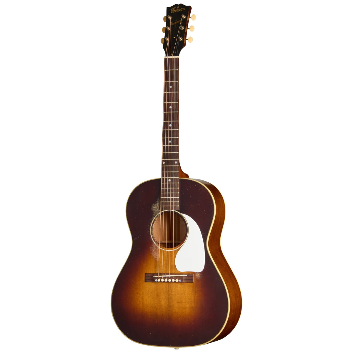 Đàn guitar acoustic Gibson Custom 1942 Banner LG-2 màu Heavy Aged Dark Tobacco Burst – mặt trước toàn thân