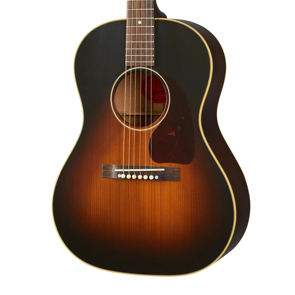 Đàn guitar acoustic Gibson Custom 1942 Banner LG-2 màu Vintage Sunburst – cận thùng đàn mặt trước