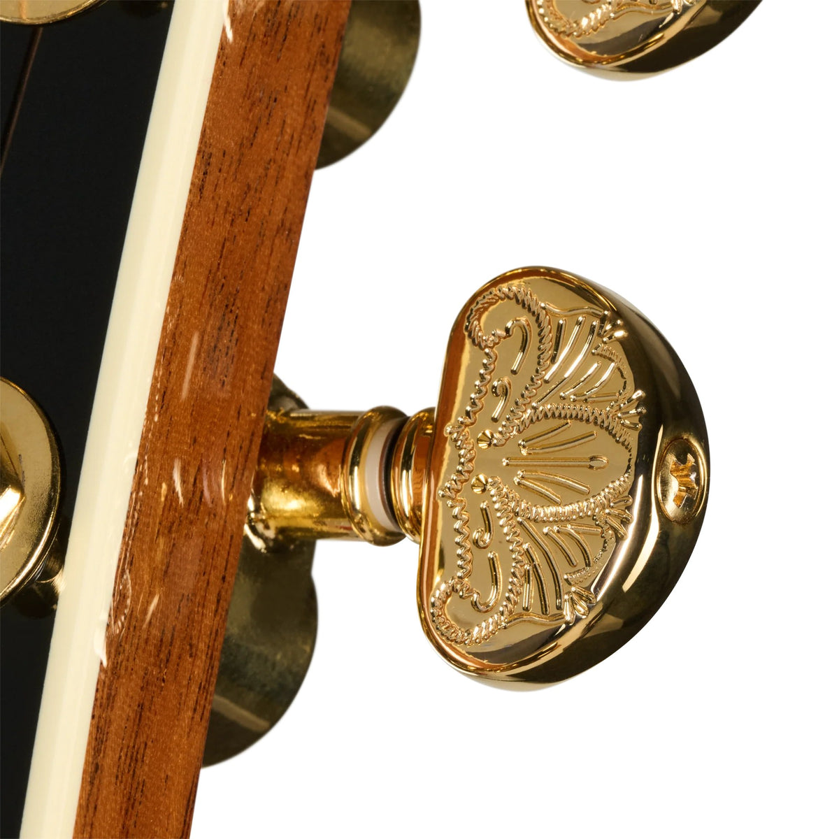 Đàn guitar acoustic Gibson Custom Hummingbird Custom Koa màu Antique Natural – cận chi tiết hoàn thiện