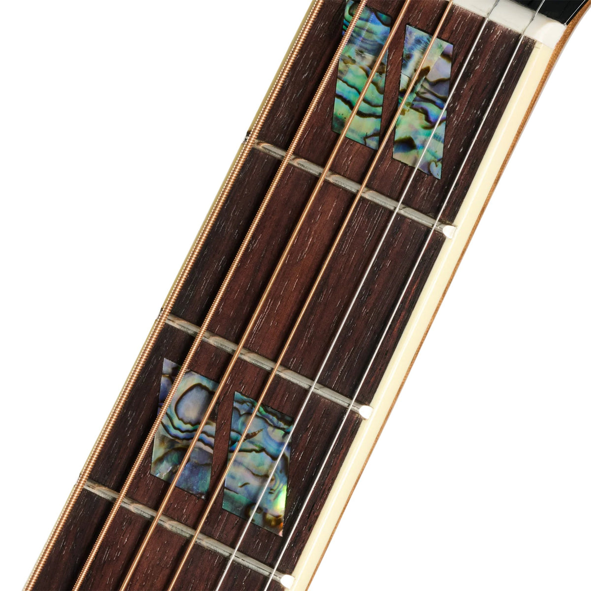 Đàn guitar acoustic Gibson Custom Hummingbird Elegant Koa màu Honey Burst – cận inlay trên mặt phím
