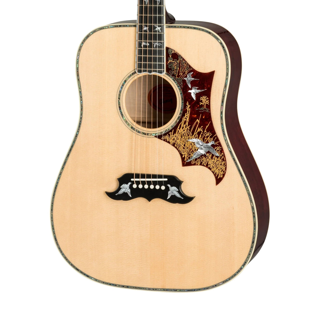 Đàn guitar acoustic Gibson Doves In Flight màu Antique Natural – thùng đàn chụp nghiêng