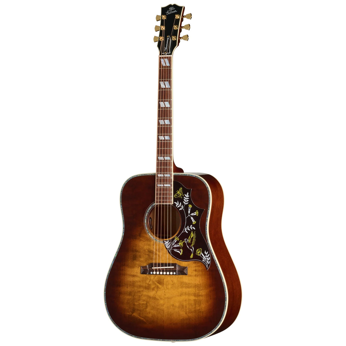 Đàn guitar acoustic Gibson Hummingbird Anniversary Limited Edition màu Cremona Burst – mặt trước toàn thân