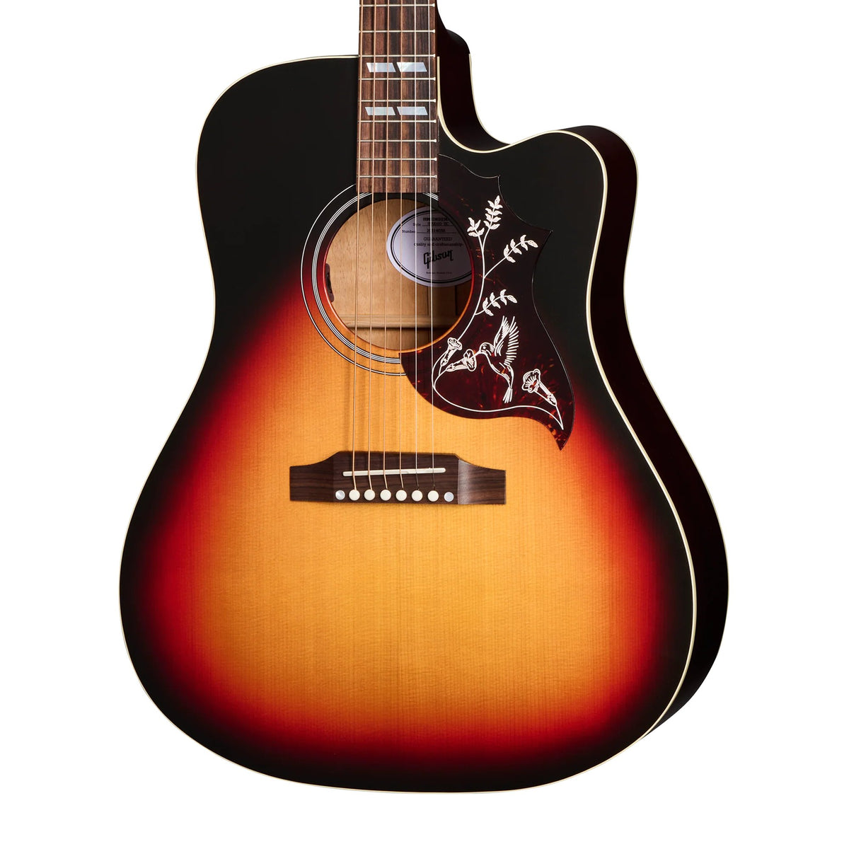 Đàn guitar acoustic Gibson Hummingbird Studio EC màu Tri-Burst Satin – cận thùng đàn mặt trước