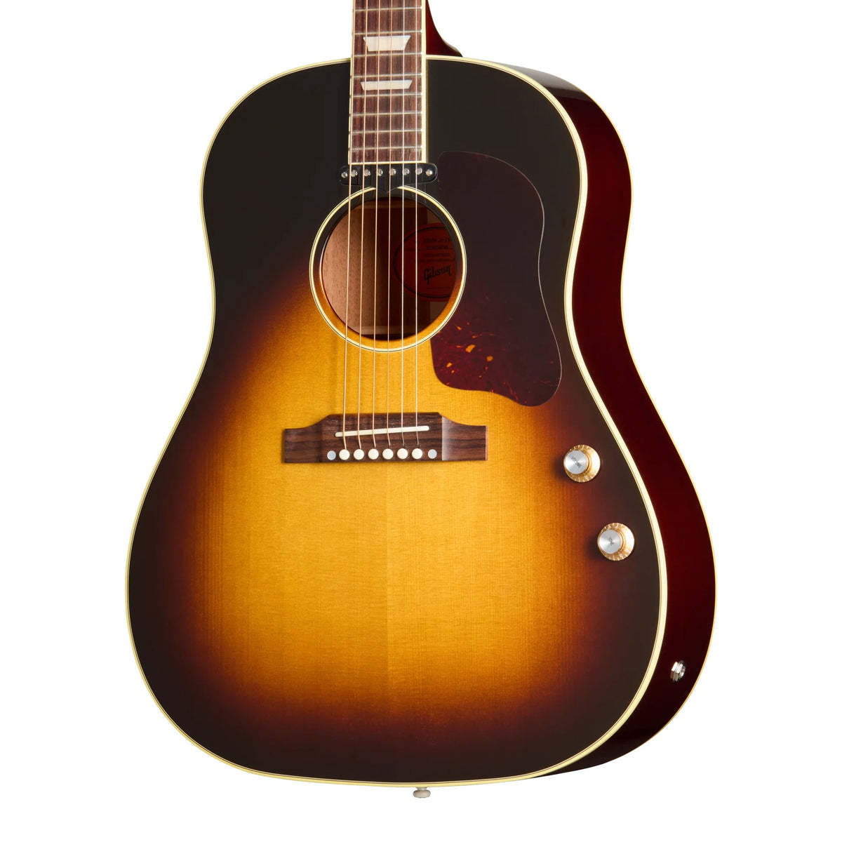 Đàn guitar acoustic Gibson J-160E Original màu Vintage Sunburst – cận thùng đàn mặt trước