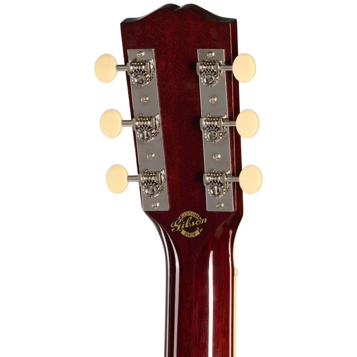 Đàn guitar acoustic Gibson L-1 Anniversary Limited Edition màu Cremona Burst – mặt sau đầu đàn và bộ khóa lên dây