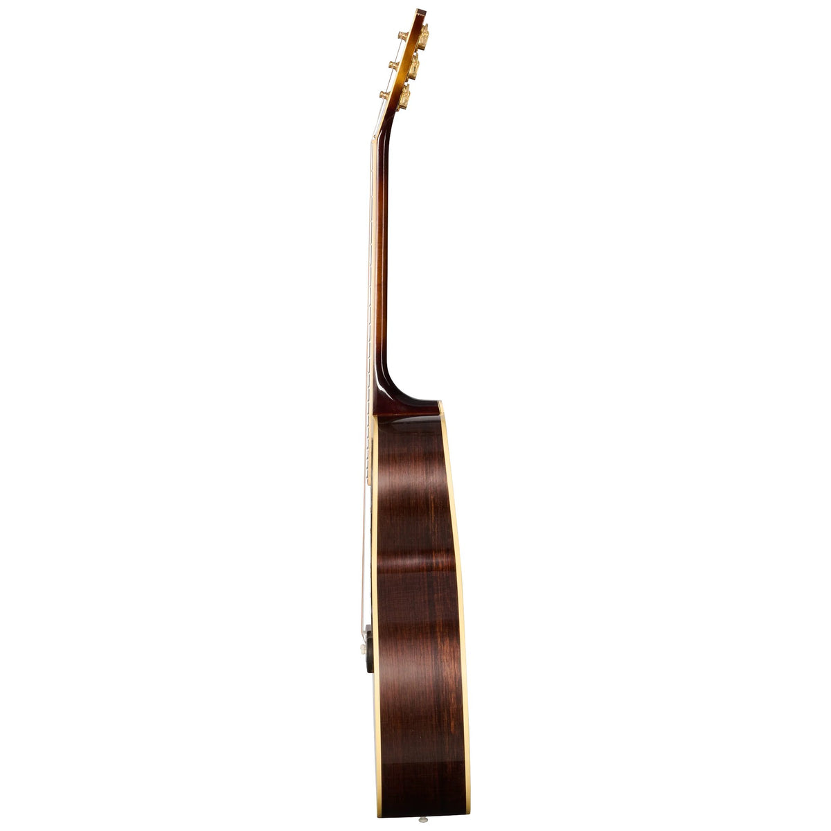 Đàn guitar acoustic Gibson Pre-War SJ-200 Rosewood màu Light Aged Faded Vintage Sunburst – cận hông đàn