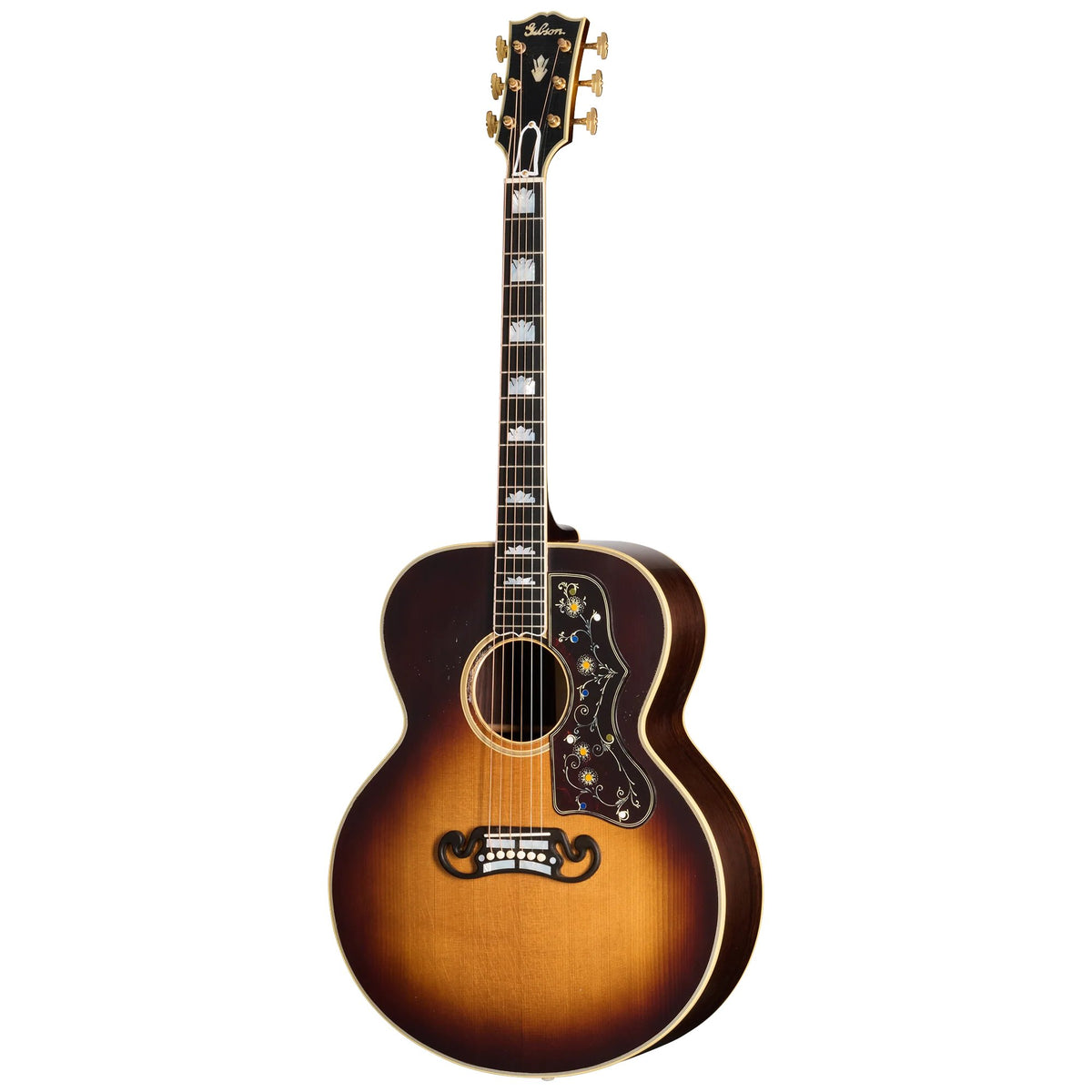 Đàn guitar acoustic Gibson Pre-War SJ-200 Rosewood màu Light Aged Faded Vintage Sunburst – mặt trước toàn thân