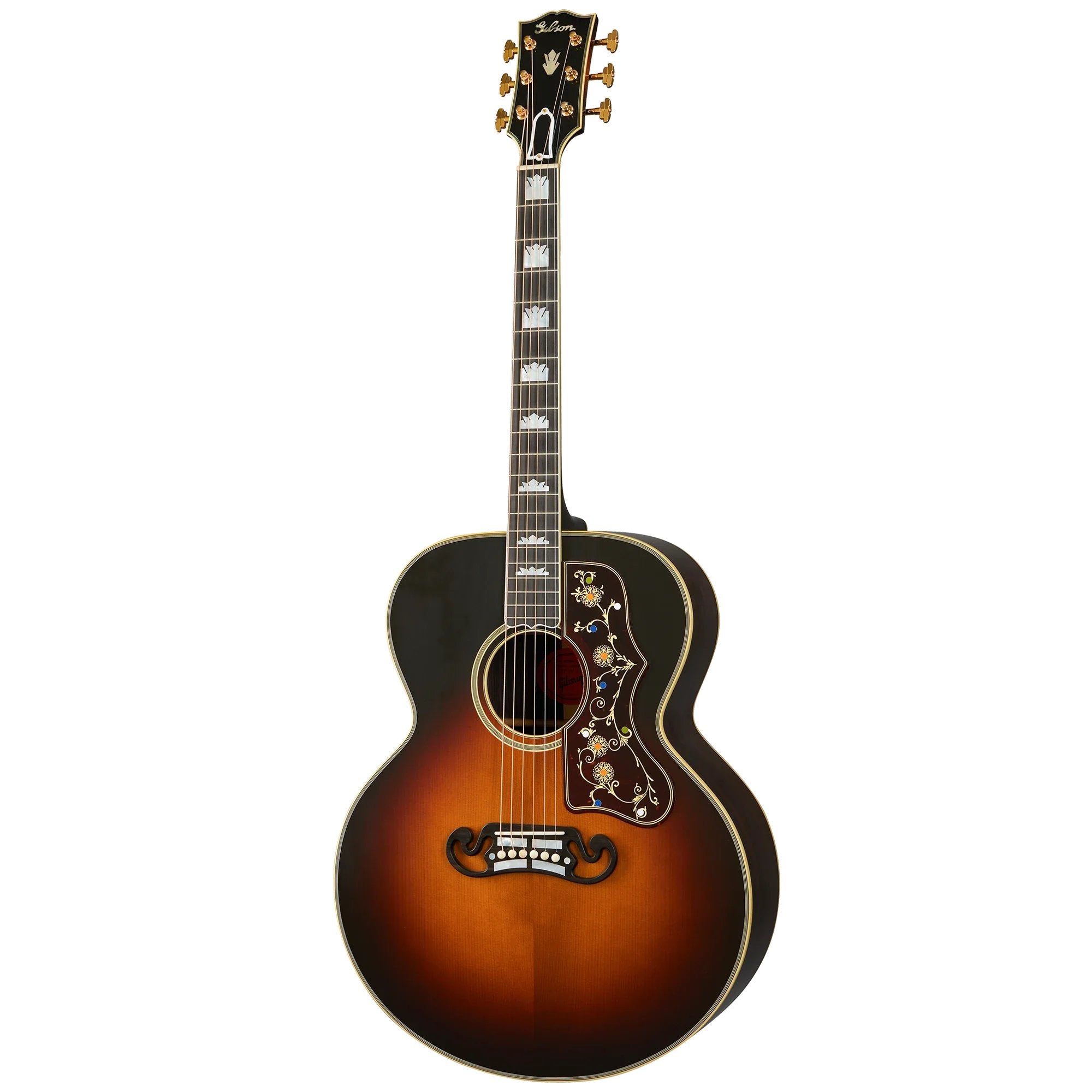 Đàn guitar acoustic Gibson Pre-War SJ-200 Rosewood màu Vintage Sunburst – mặt trước toàn thân