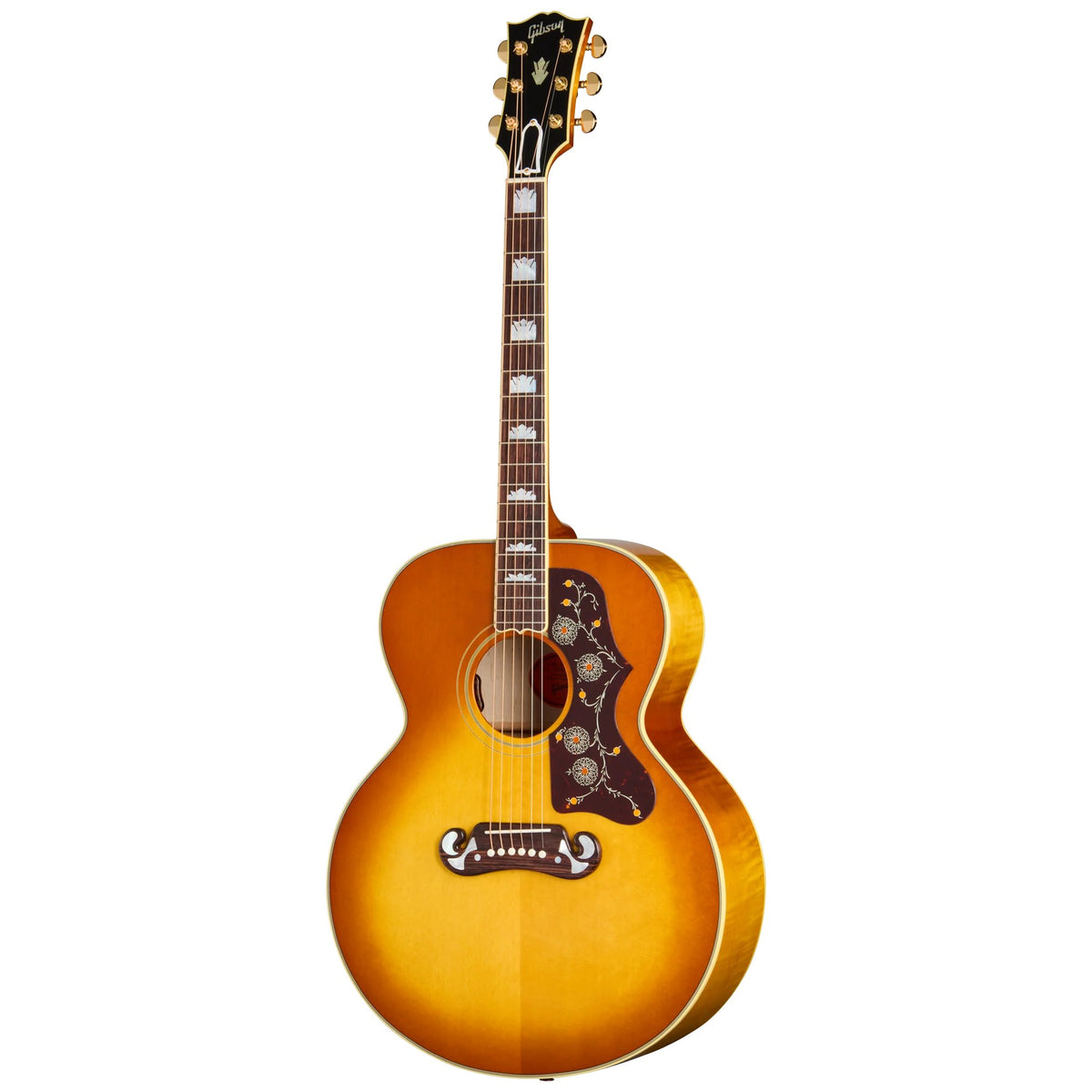 Đàn guitar acoustic Gibson SJ-200 60s Original màu Heritage Cherry Sunburst – mặt trước toàn thân